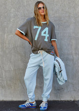 RINGER TEE CHOC BLUE
