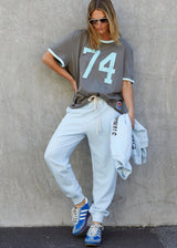 RINGER TEE CHOC BLUE