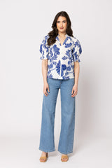 ADDYSON BLOUSE BLUE LOTUS