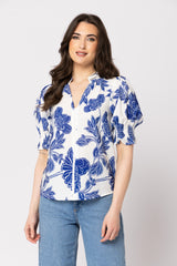ADDYSON BLOUSE BLUE LOTUS