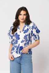 ADDYSON BLOUSE BLUE LOTUS