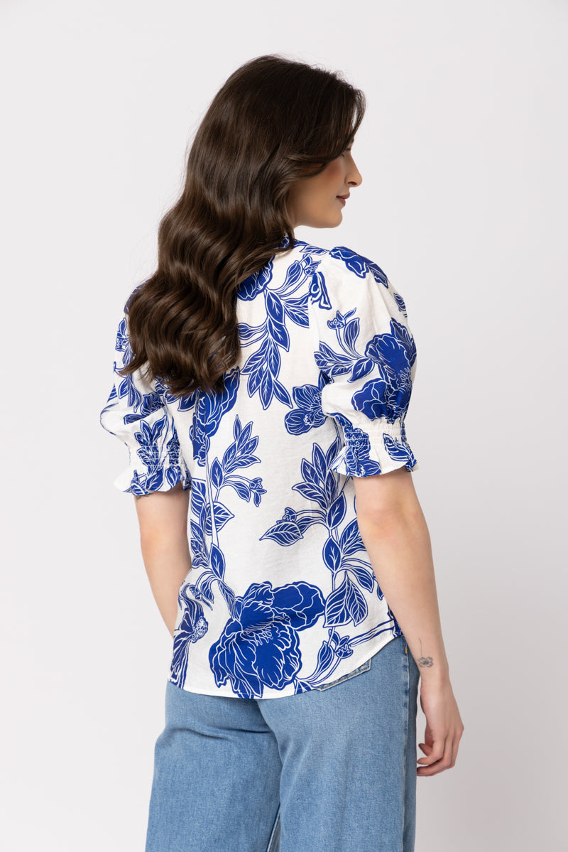 ADDYSON BLOUSE BLUE LOTUS