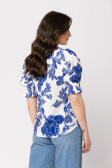 ADDYSON BLOUSE BLUE LOTUS