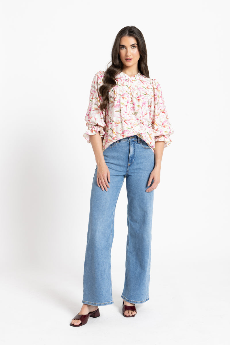 CELIA BLOUSE SPRING WATERCOLOUR