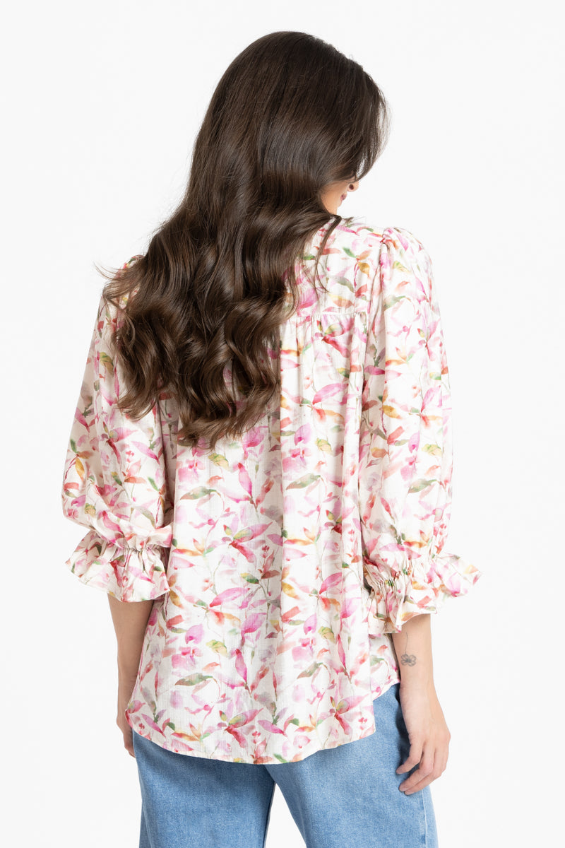 CELIA BLOUSE SPRING WATERCOLOUR