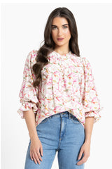 CELIA BLOUSE SPRING WATERCOLOUR