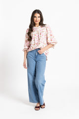 CELIA BLOUSE SPRING WATERCOLOUR