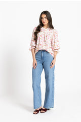 CELIA BLOUSE SPRING WATERCOLOUR