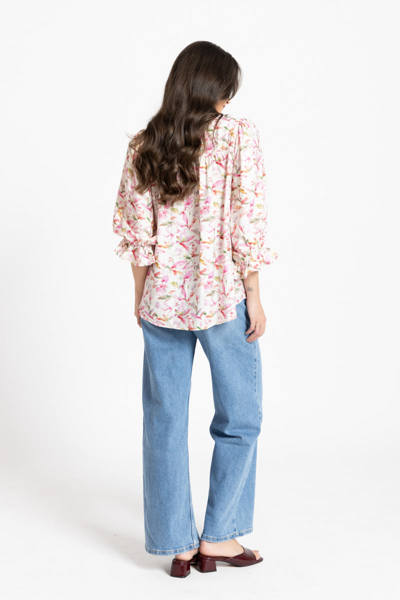 CELIA BLOUSE SPRING WATERCOLOUR