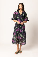 SUNRISE DRESS INDIGO GARDEN