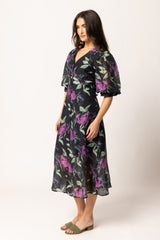 SUNRISE DRESS INDIGO GARDEN