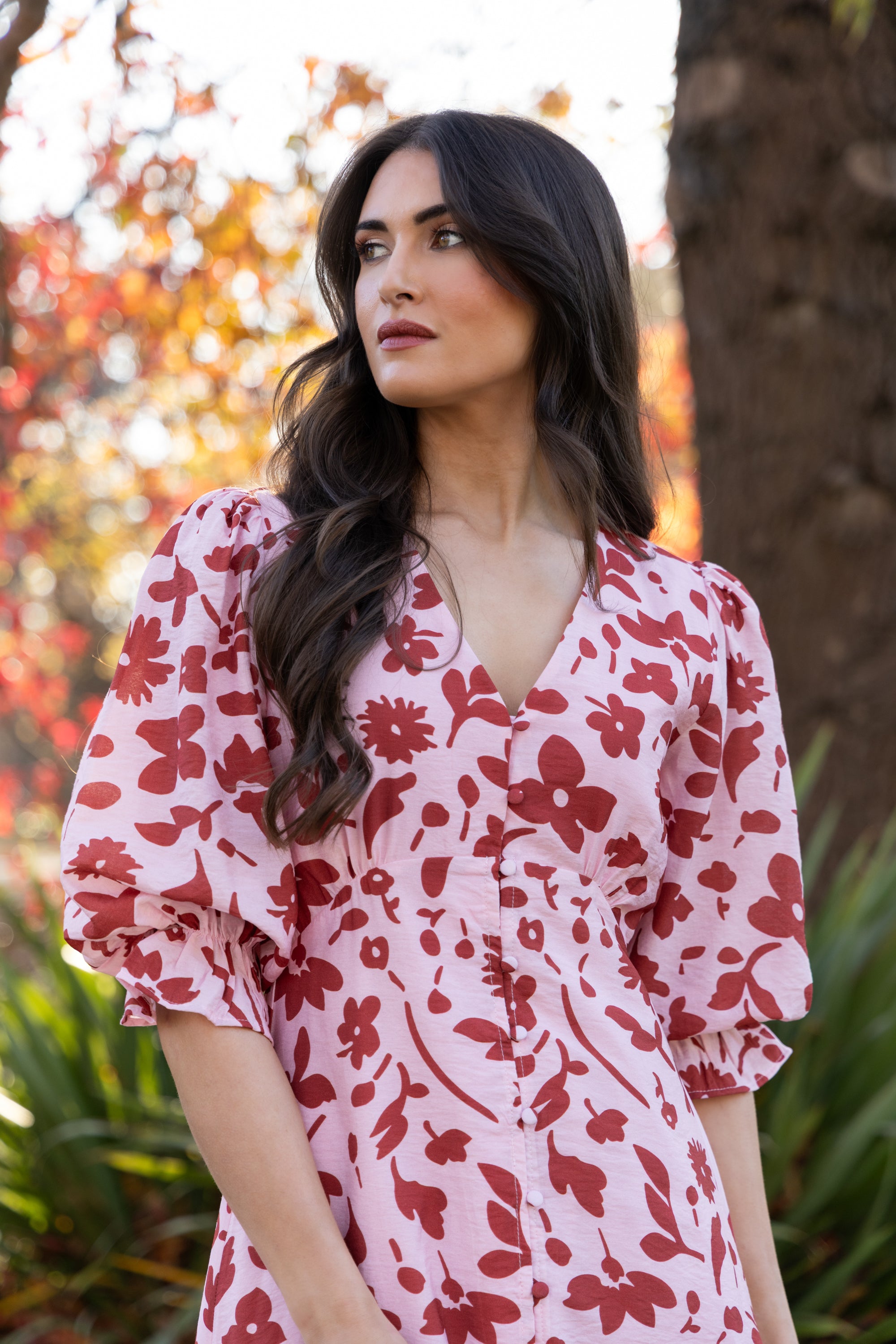 SUNRISE DRESS PLUM PETAL