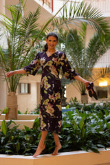 SANTORINI DRESS MERLOT BLOOM