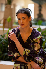 SANTORINI DRESS MERLOT BLOOM
