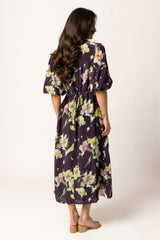 SANTORINI DRESS MERLOT BLOOM