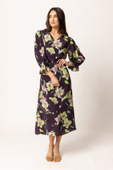 SANTORINI DRESS MERLOT BLOOM