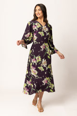 SANTORINI DRESS MERLOT BLOOM