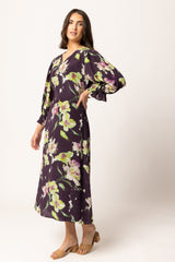 SANTORINI DRESS MERLOT BLOOM