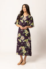 SANTORINI DRESS MERLOT BLOOM