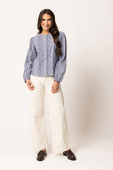 EDEN BLOUSE INK STRIPE