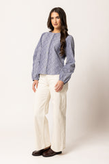 EDEN BLOUSE INK STRIPE