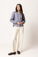 EDEN BLOUSE INK STRIPE