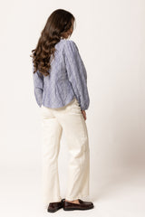 EDEN BLOUSE INK STRIPE