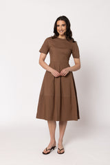 Vogue Dress Tan