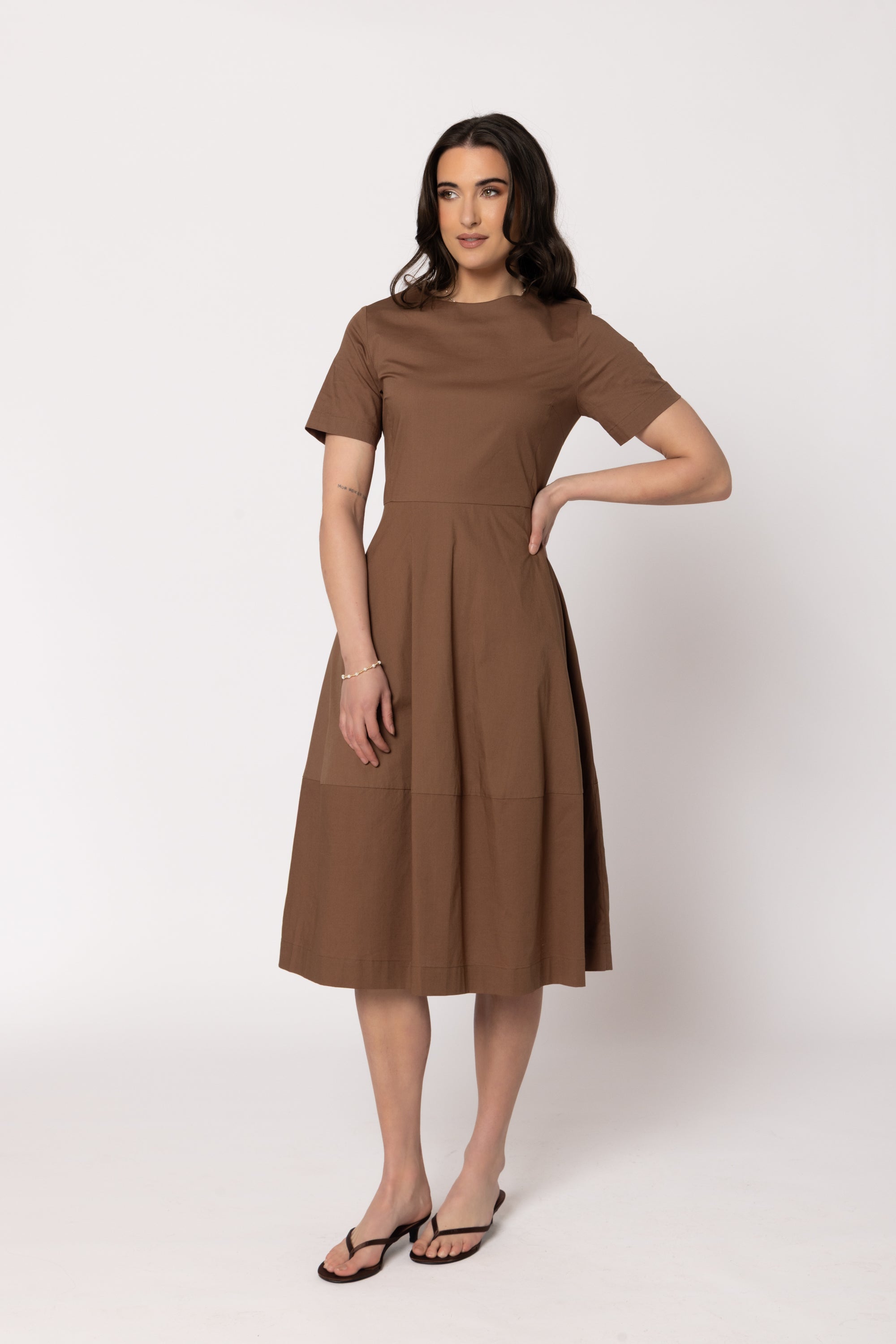 Vogue Dress Tan