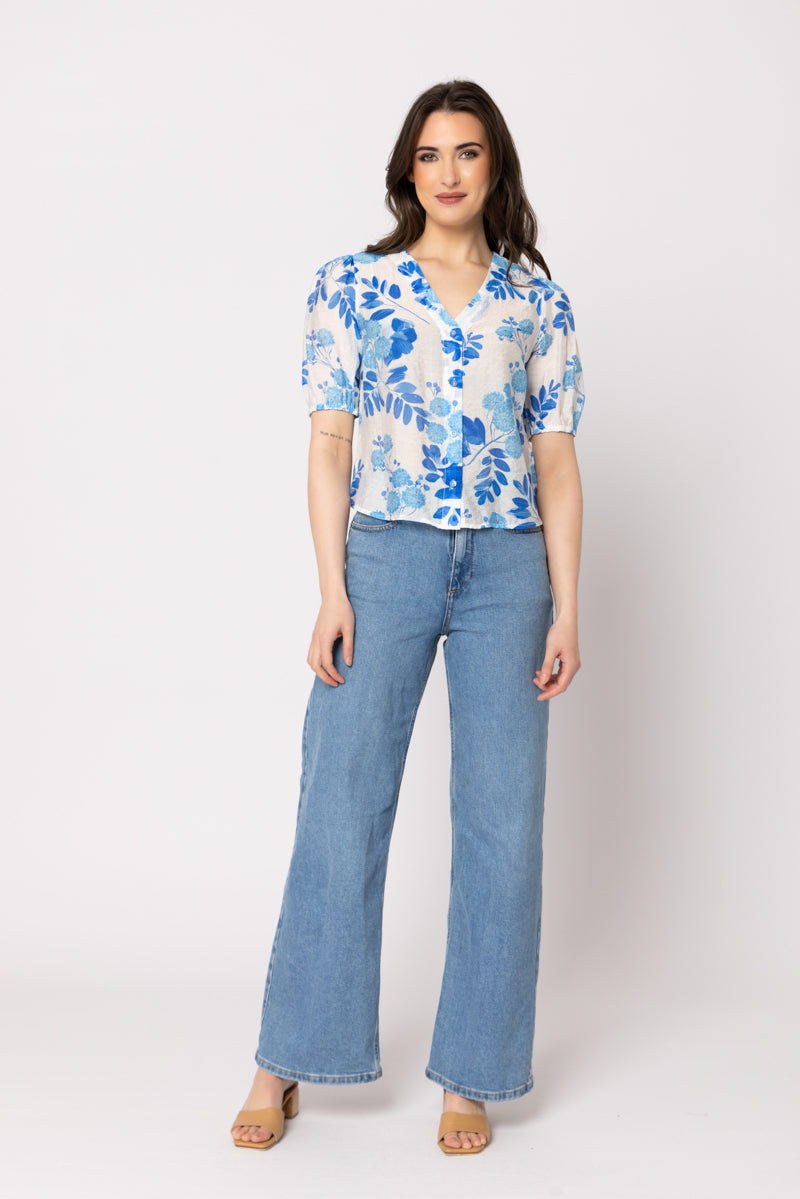 SUZIE TOP AZURE GARDEN