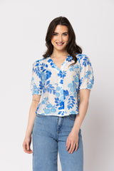 SUZIE TOP AZURE GARDEN