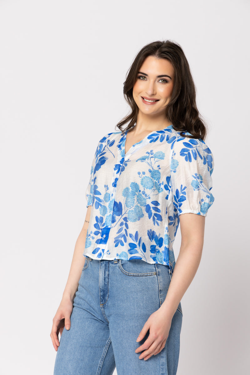 SUZIE TOP AZURE GARDEN