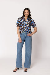 Ava Blouse Iris Bloom