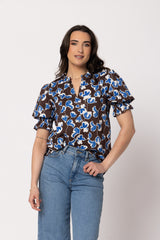 Ava Blouse Iris Bloom