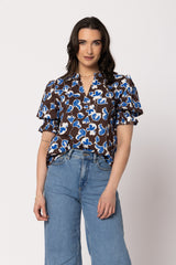 Ava Blouse Iris Bloom