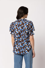 Ava Blouse Iris Bloom