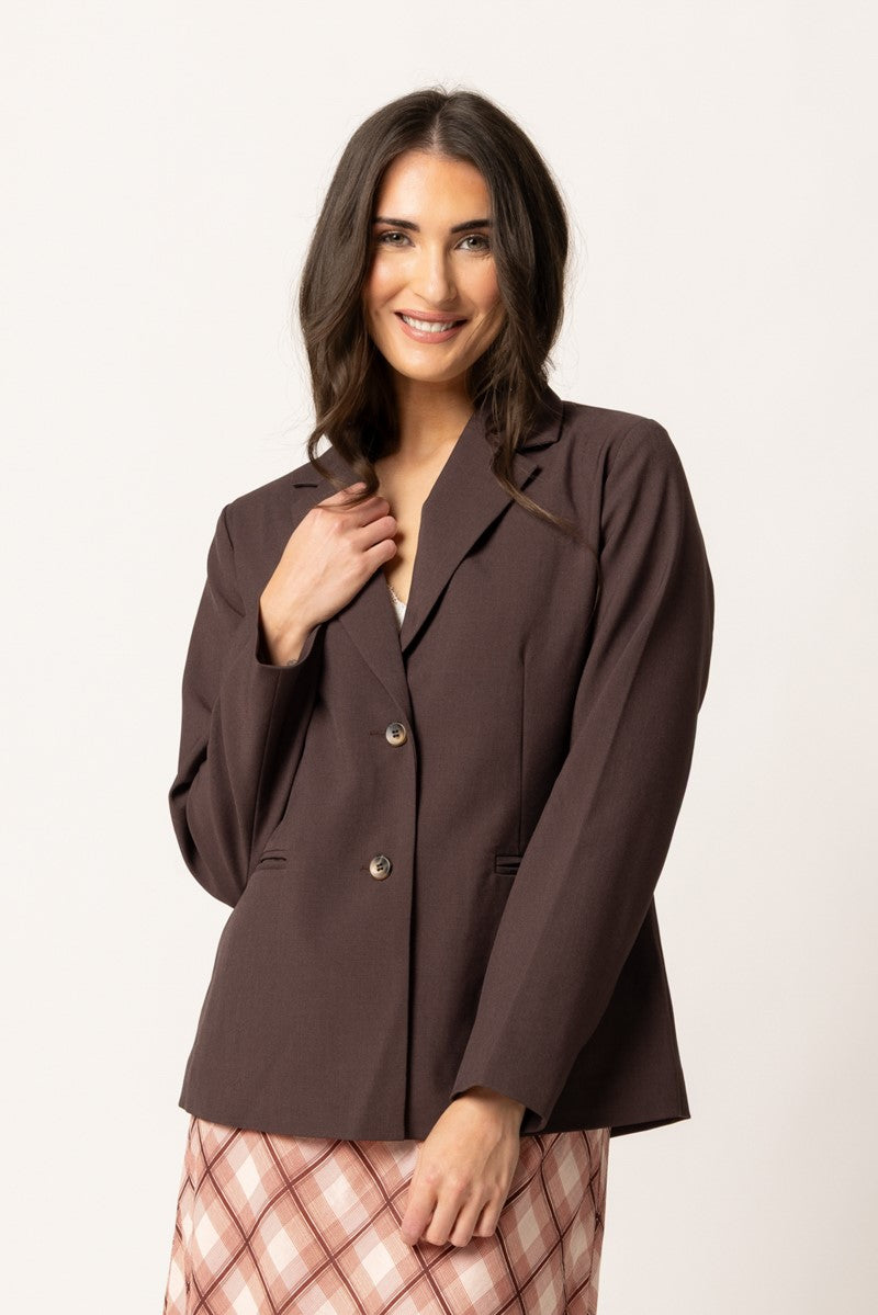 RELAXED BLAZER CACAO