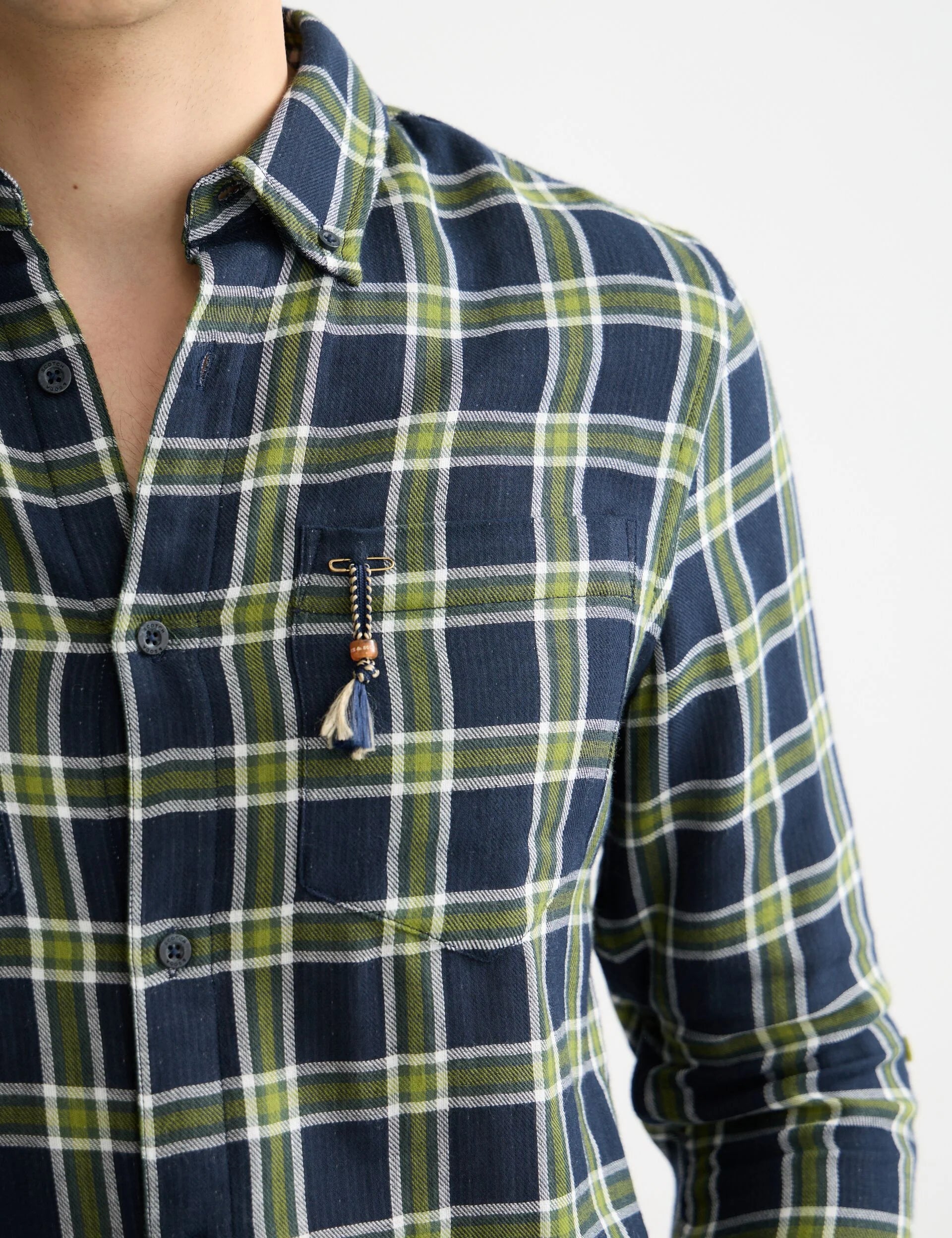 DOUBLE-FACE REGULAR FIT SHIRT SKY CAPTAIN