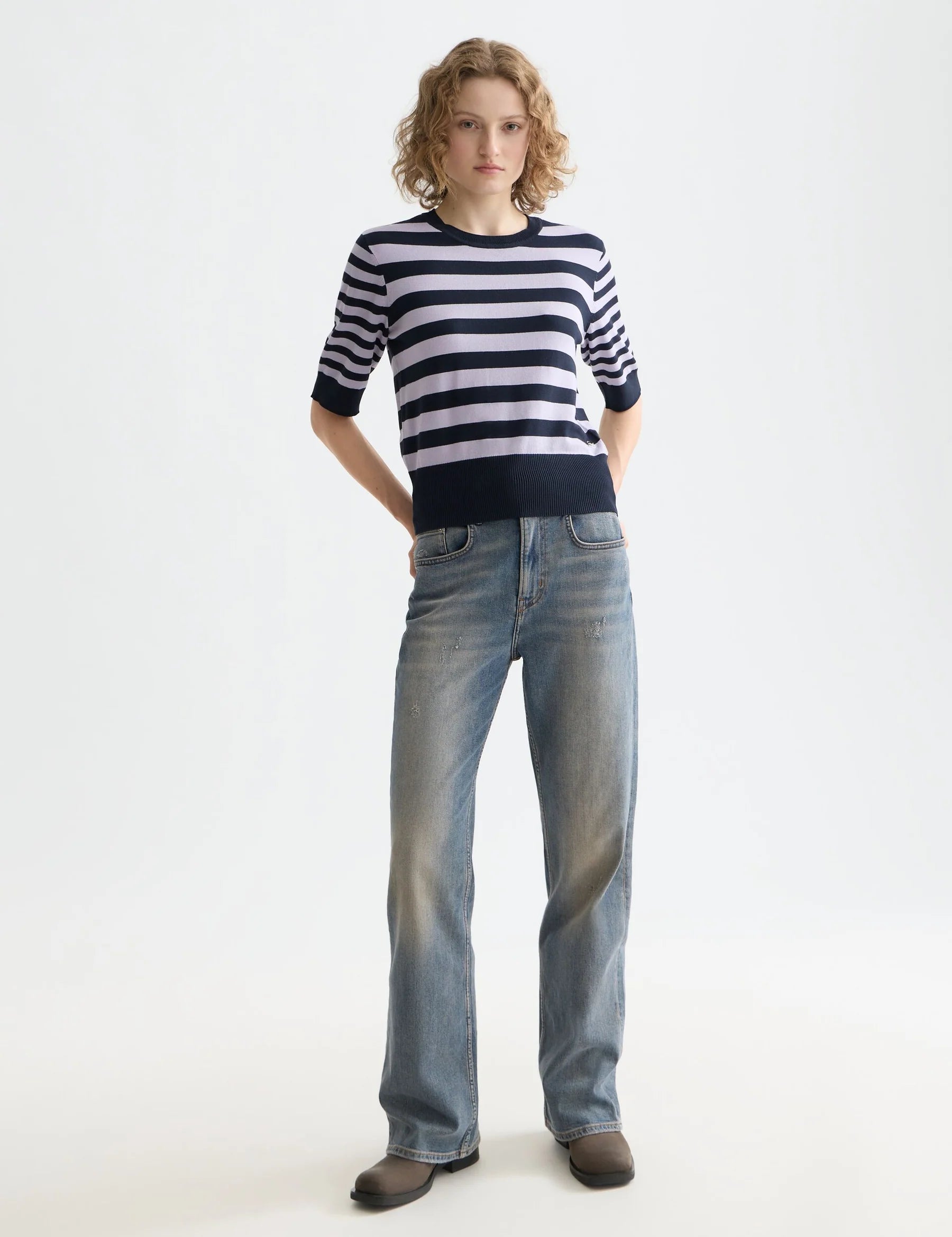 CREW NECK PULLOVER SKY LAVENDER