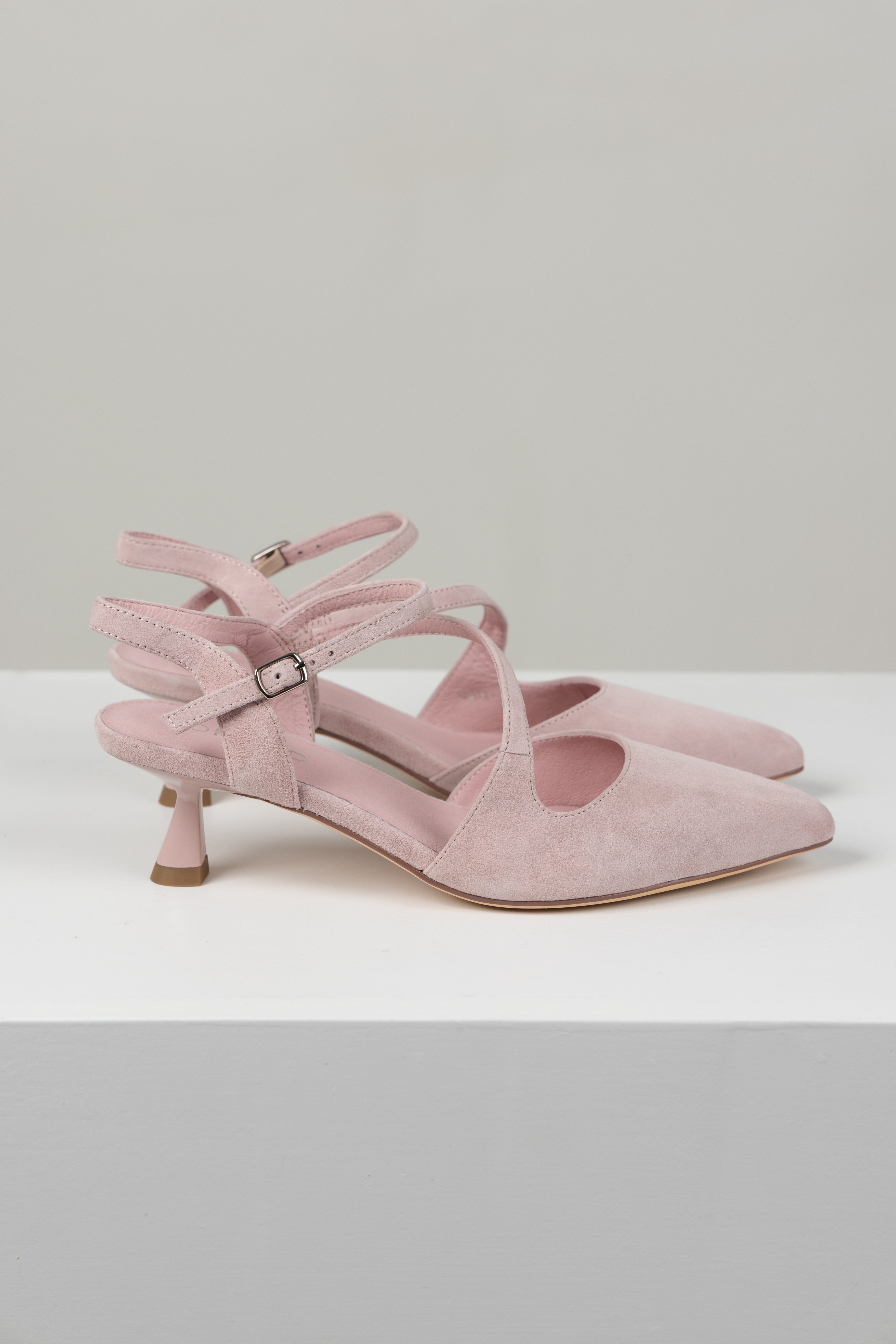 Virve Slingback Heel Pale Pink Suede