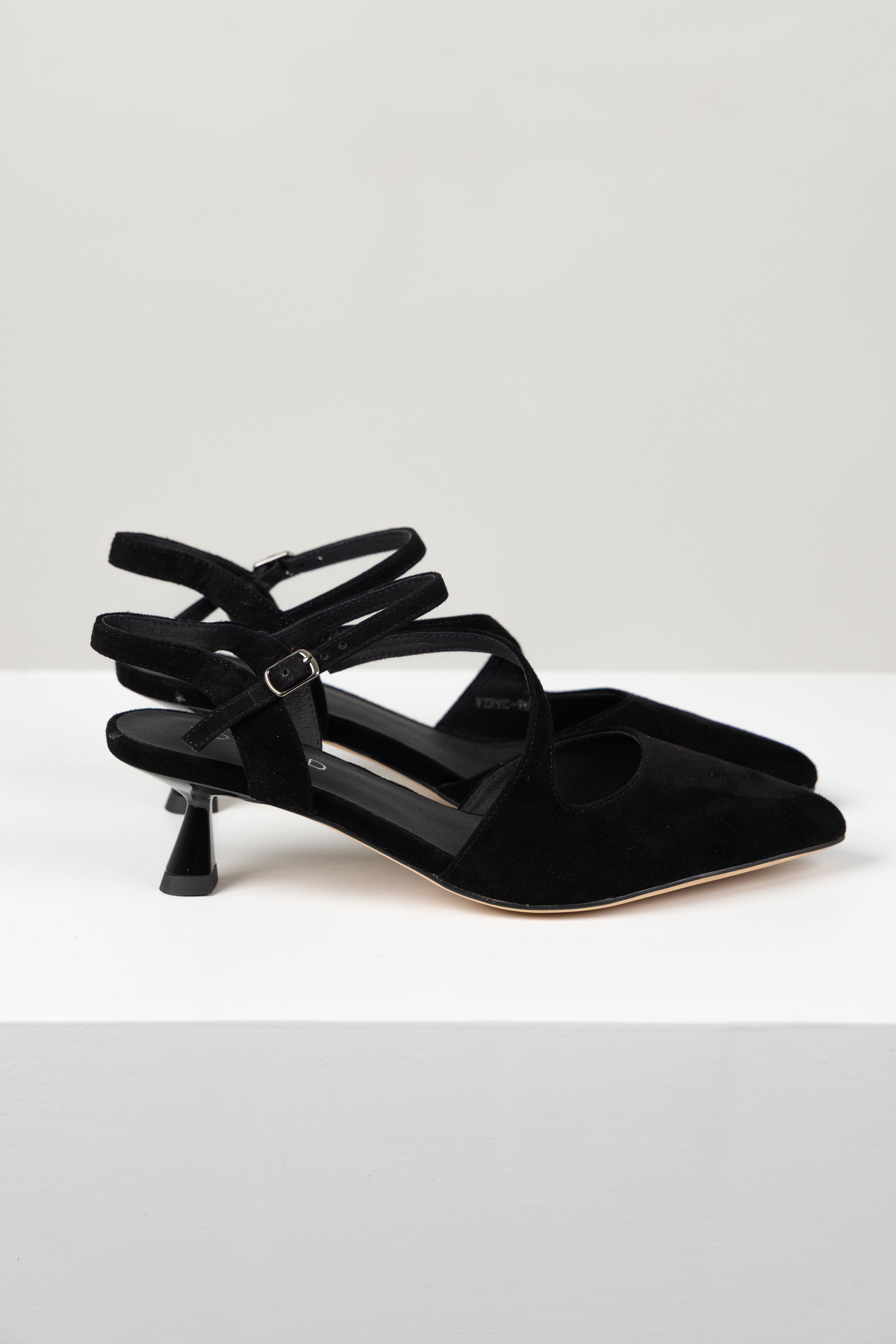 Virve Slingback Heel Black Suede