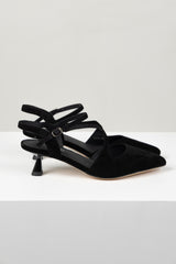 Virve Slingback Heel Black Suede