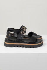 Sabri Sandal Black Leather