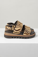 Soner Sandal Camel Chocolate Pony