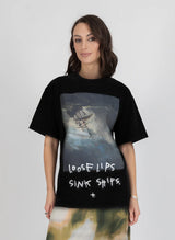 GOODE TEE LOOSE LIPS BLACK