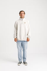 1/4 ZIP UP CREW UNBLEACHED MARLE