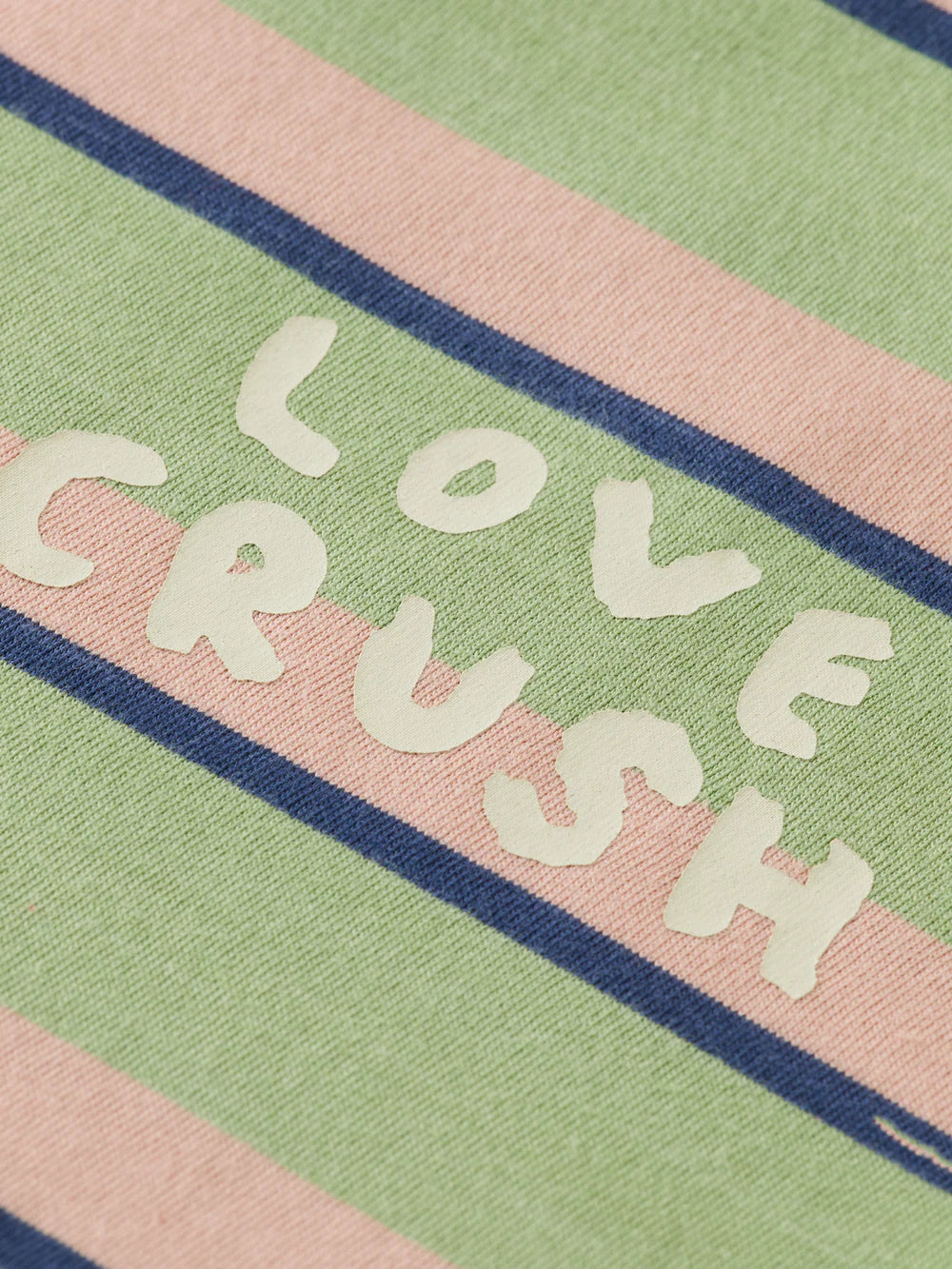 STRIPE T-SHIRT PISTACHIO PEACH STRIPE