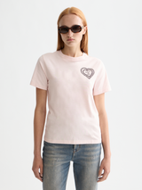 ARTWORK TEE BARELY PINK