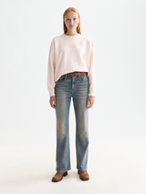 LOGO OVERSIZED SWEATER BARELY PINK