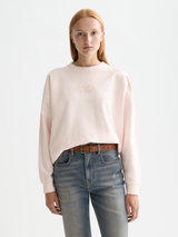 LOGO OVERSIZED SWEATER BARELY PINK